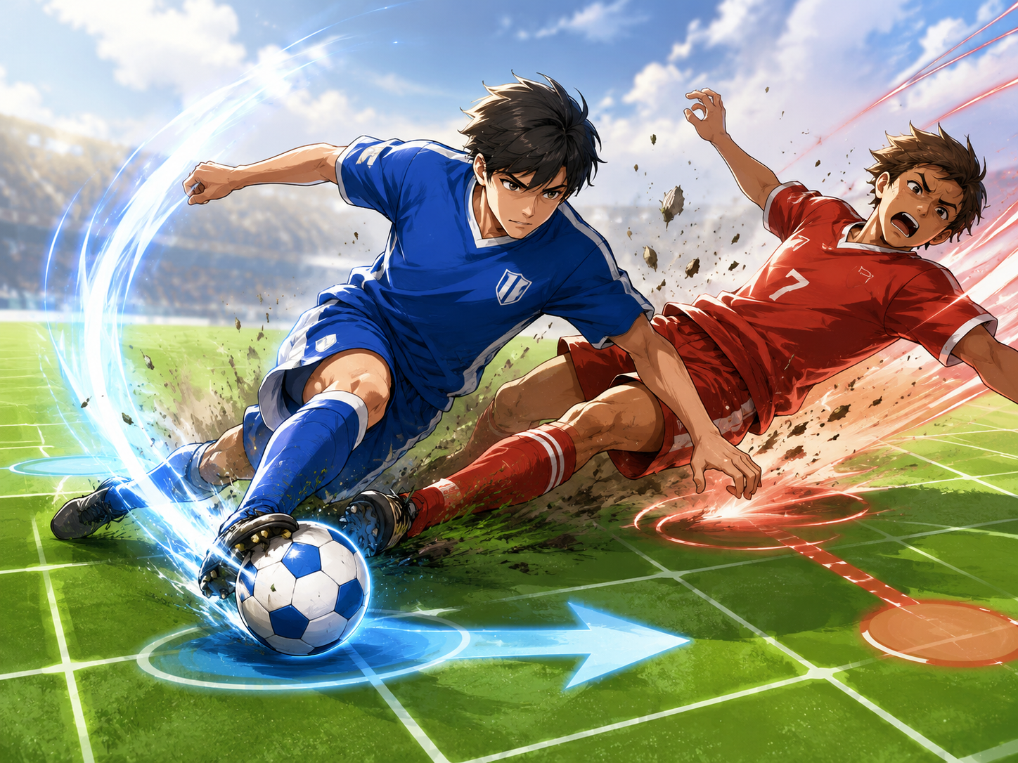 ブラウザサッカー将棋のタックルイメージ画像