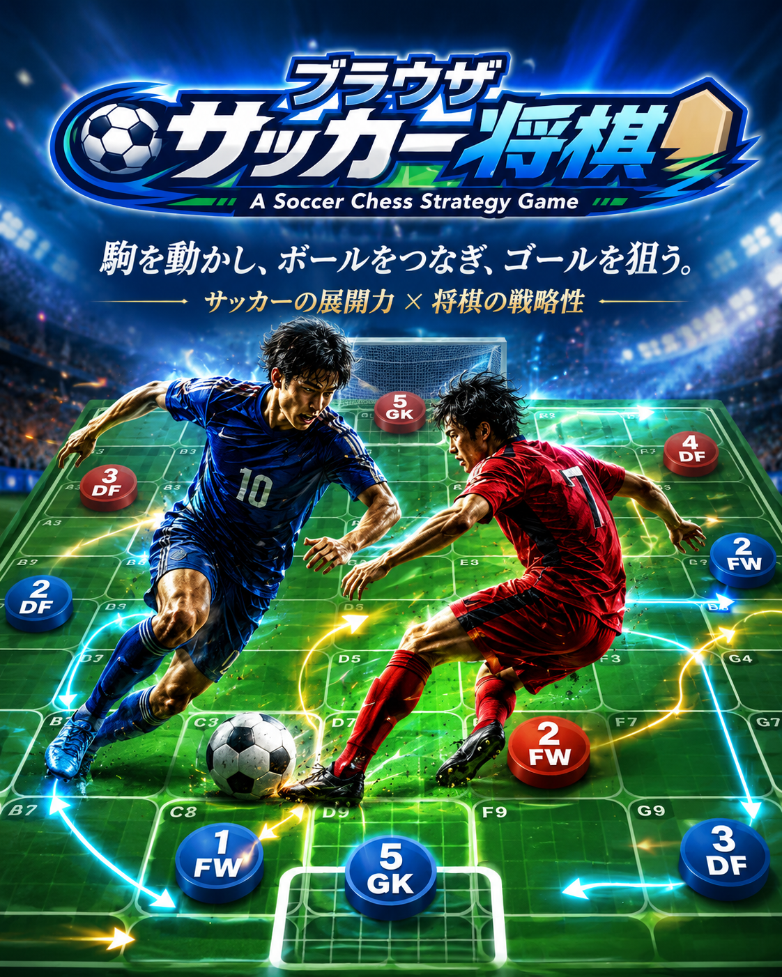 ブラウザサッカー将棋｜サッカーの展開力と将棋の戦略性を組み合わせたゲーム